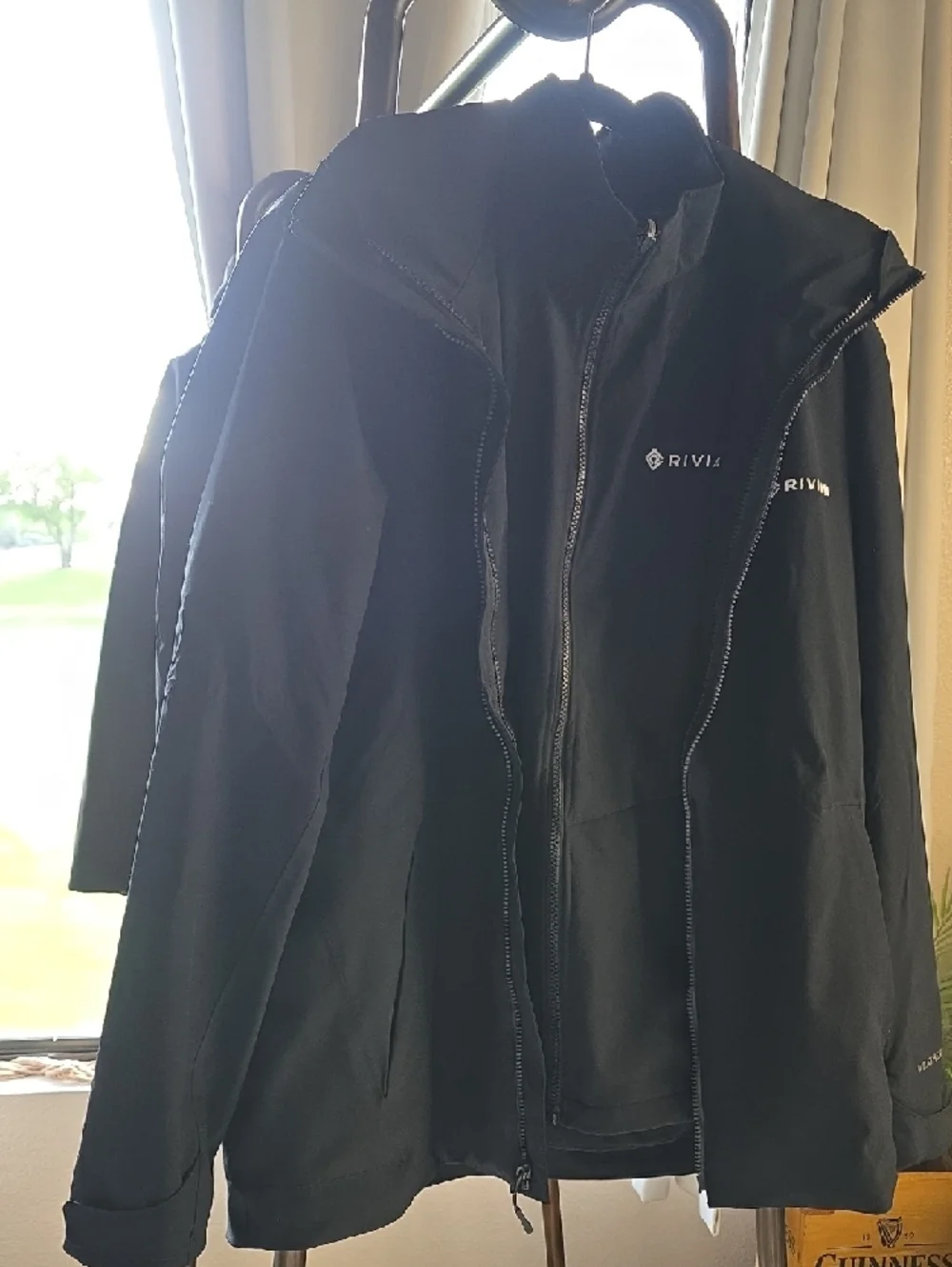 Eddie Bauer Black 3-in-1 Jacket with Rivian Logo Large